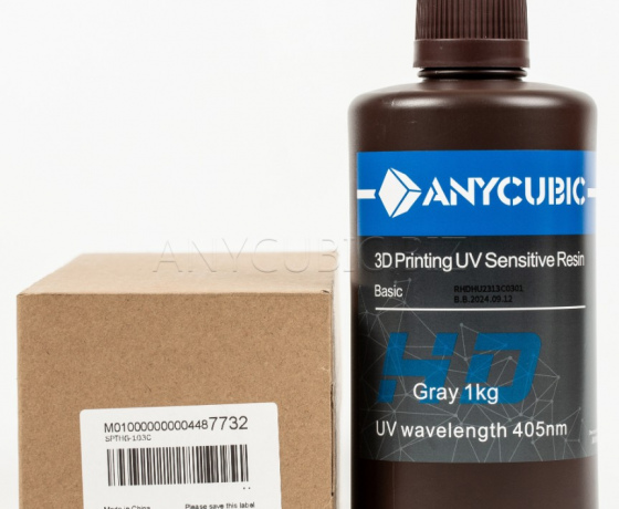 Фото 3 - Фотополімерна Базова смола Сіра HD Anycubic