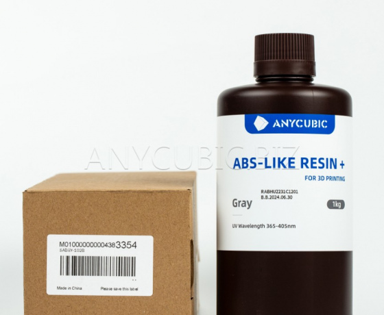 Фото 3 - Сіра Aбс-подібна Фотополімерна смола+ | Anycubic ABS-Like Resin+ grey 1кг