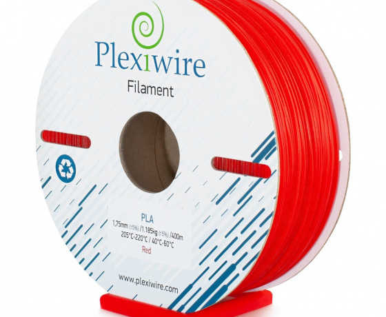 Фото 3 - PLA пластик Plexiwire для 3D принтера Червоний 400м / 1.185кг / 1.75мм