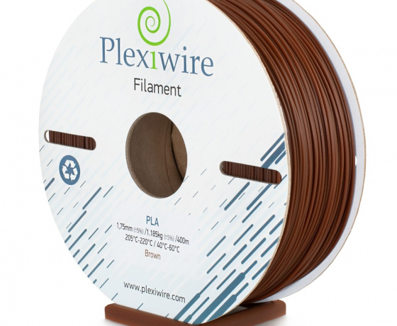 Фото 3 - PLA пластик Plexiwire для 3D принтера коричневий 400м / 1.185кг / 1.75мм