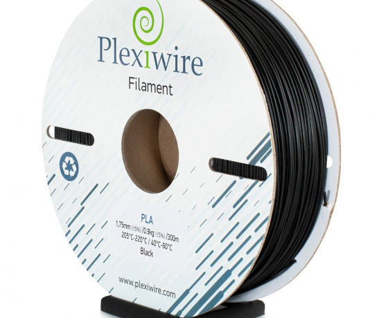 Фото 2 - PLA пластик Plexiwire для 3D принтера чорний 300м / 0,9кг / 1.75мм