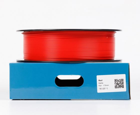 Фото 2 - Червоний Матовий Пла Пластик 1кг | 1.75мм | 330м