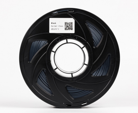 Фото 3 - Чорний Пла Пластик Шовковий \ PLA SILK Black 1кг | 1.75мм | 330м